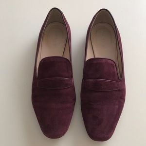 J Crew Burgundy Suede Leather Loafer
